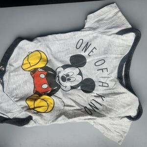 Disney Baby Gray and Black Onesie